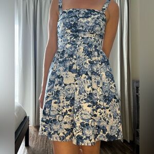Abercrombie & Fitch Blue and White Floral Spring Dress